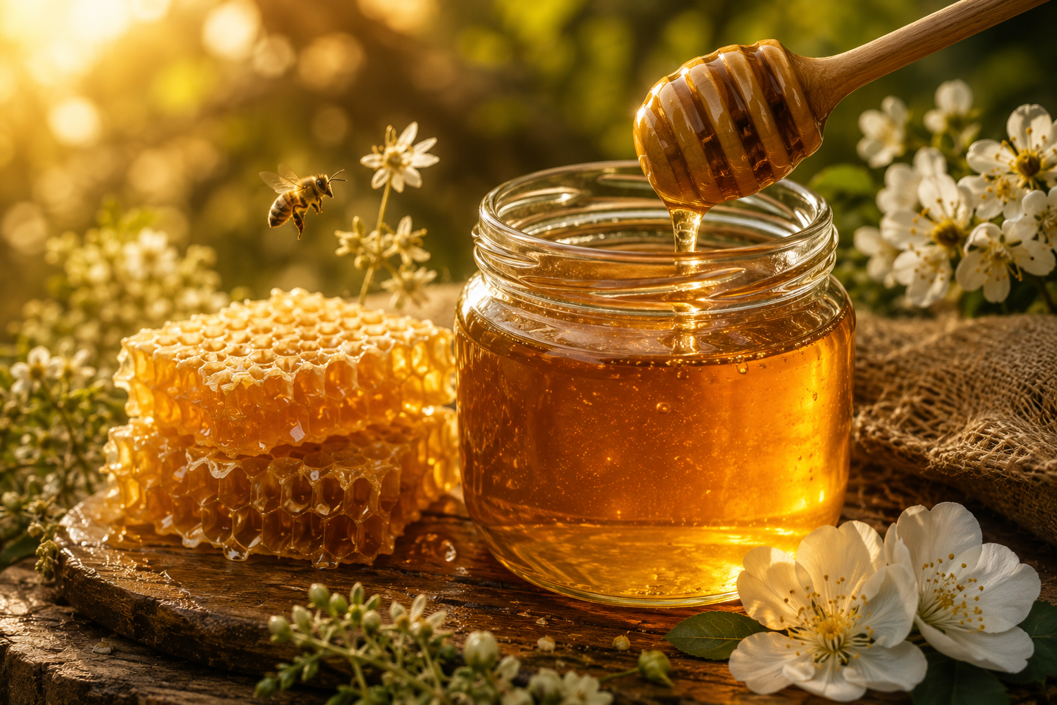 Honey and botanical elements